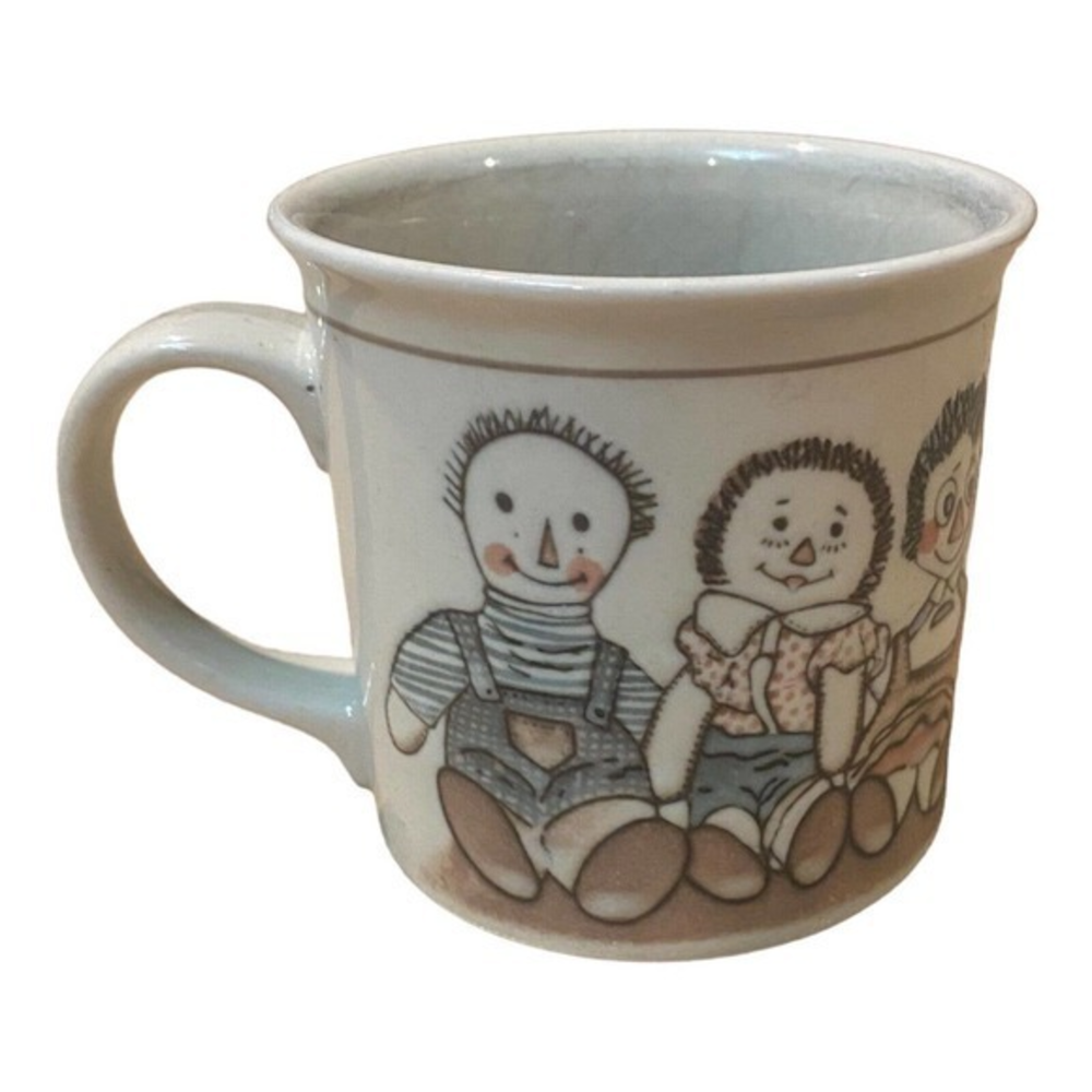 Vintage Raggedy Dolls Coffee Mug Rag Doll Cup